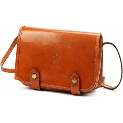 Dámska kožená malá hnedá crossbody kabelka Florence 58
