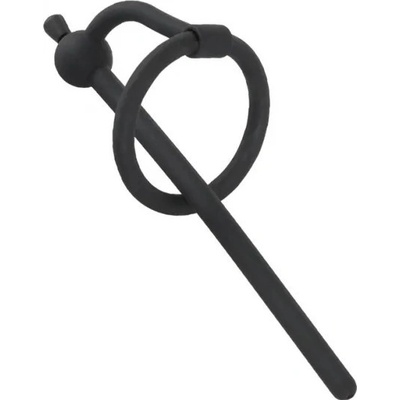 Penisplug Силиконова запушалка за сперма с пръстен и тапа Pissing Pleasure (6 мм)