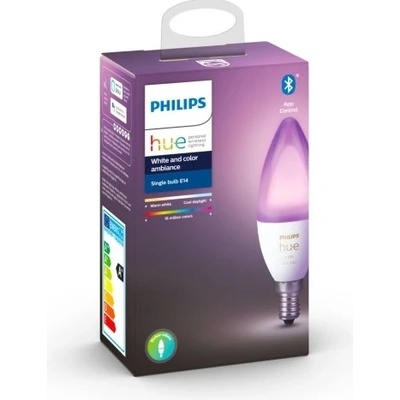 Philips Chytrá žárovka Hue Bluetooth 6W, E14, White and Color Ambiance