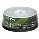 TDK DVD+R 8,5GB 8x, 25ks