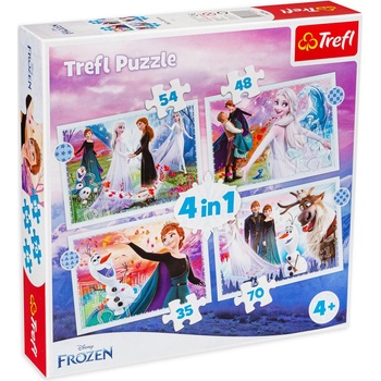 Trefl Пъзел Trefl 4 в 1 - Вълшебство в гората (34398)