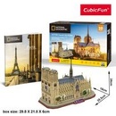 3D puzzle CubicFun 3D puzzle National Geographic: Katedrála Notre-Dame 128 ks