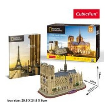 CubicFun 3D puzzle National Geographic: Katedrála Notre-Dame 128 ks