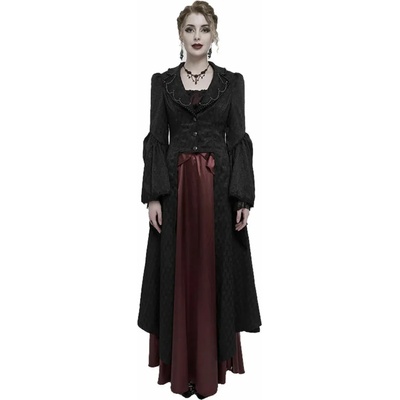 Devil fashion дамско палто devil fashion - готик, с разкроени ръкави, макси, с перли - ect012