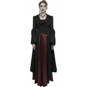 Devil fashion дамско палто devil fashion - готик, с разкроени ръкави, макси, с перли - ect012