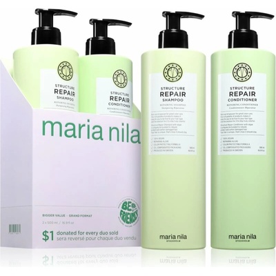 Maria Nila Structure Repair Maria Nila Structure Repair šampón 500 ml + kondicionér pre posilnenie štruktúry vlasov 500 ml