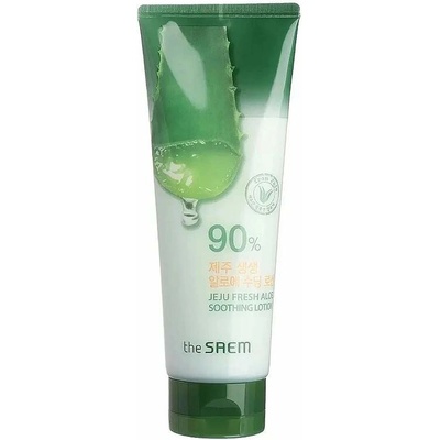 THE SAEM Jeju Fresh Aloe Soothing Lotion 90% zklidňující pleťové a tělové mléko 250ml