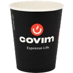 Covim Картонени чаши 180/6 Черен Ковим, 100 бр
