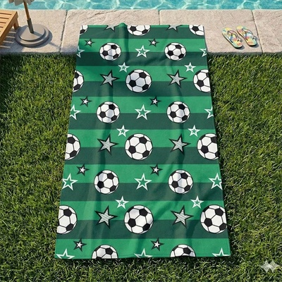 Carbotex plážová osuška Fotbal 70 x 140 cm