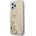 GUESS Liquid Glitter Gradient Case - дизайнерски кейс с висока защита за iPhone 12, iPhone 12 Pro (златист)