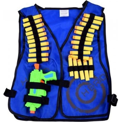 Nerf bojová vesta s pištoľou a nábojmi