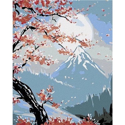Zuty Malování podle čísel Jaro v horách 80 x 100 cm bez rámu a bez vypnutí plátna