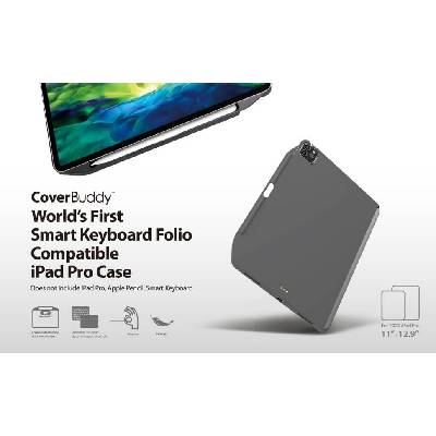 Поликарбонатов кейс (с отделение за Apple Pencil 2) за iPad Pro 12.9 (2020) (съвместим с Apple Smart Keyboard, Smart Folio) - SwitchEasy CoverBuddy Case (тъмносив) (GS-109-99-152-116, GS-109-99-205-116)
