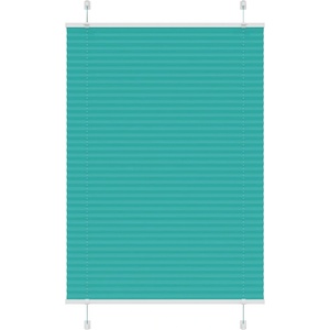 vidaXL Плисирана щора, петролно зелена, 100x100 см, ширина на плата 99, 4 см, полиестер (4015381)