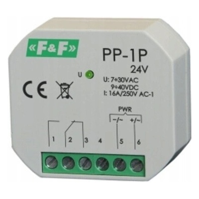 F&F Elektromagnetické relé 16A PP-1P-24V