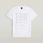 G Star Тениска G Star Gradient Graphic T-Shirt - White
