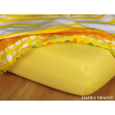 Dadka Jersey prostěradlo tmavě žluté 140x200x20
