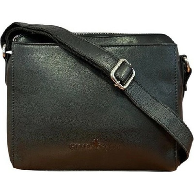 Green Wood dámská crossbody kabelka kožená černá 448857 black Nepoli