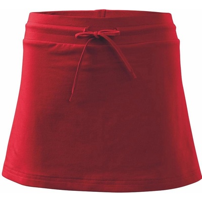 Bez potlače športová sukňa Two in One červená