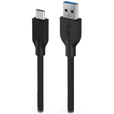 Genius 32590007400 ACC-A2CC-3A, USB na USB-C, USB 3.0, 3A, QC 3.0, opletený, 1m, černý