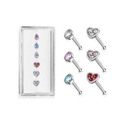Šperky4U sada 6ti piercingů do nosu N0000-04