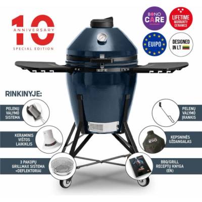 Kamado Bono MEDIA EVO 22, modrý, 79 cm