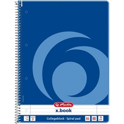 Herlitz College Тефтер със спирала за 80 листа A4 с подвързващи се линии 00306423 (00306423)