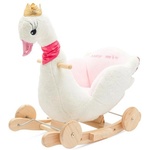 Baby Mix Люлка играчка с колела и мелодия Baby Mix Лебед бял (56423)