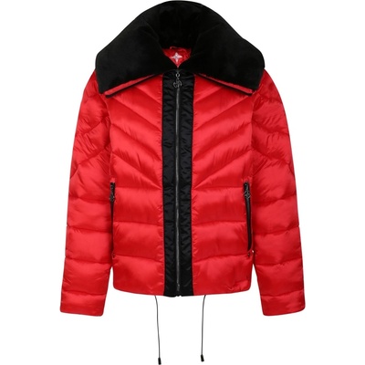 Dare 2b Яке Dare 2b Women's Supression Insulated Padded Faux Fur Collar Quilted Jacket - VolcRedShine