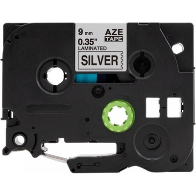 Compatible Съвместима лента с Brother TZ-921 / TZe-921, 9mm x 8m, черен печат / сребърен фон (TZe-921)