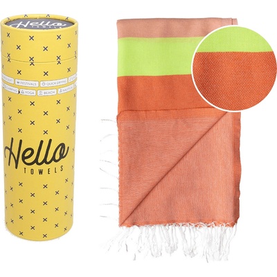 Hello Towels памучна кърпа Neon, Оранжево / Зелено