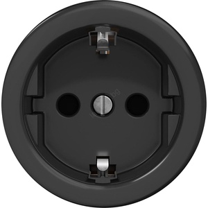 Kliklap - Ретро розетка за дома без рамка SCHUKO 230V/16A черна (KA0107)