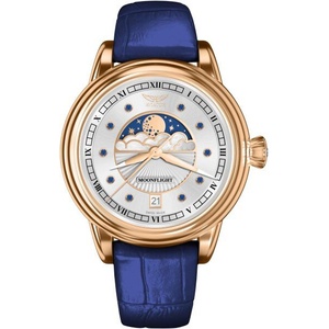 Aviator Дамски часовник Aviator Douglas Moonflight Gemstone Edition Blue Saphire Limited Edition V. 1.33. 2.416. 4 (V.1.33.2.416.4) Часовници