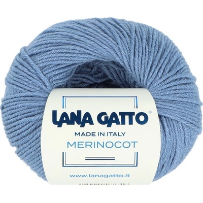 Lana Gatto Merinocot 13158 jeans modrá