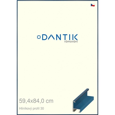 DANTIK rám na obraz 59,4x84 Dýha barevná modrá královská