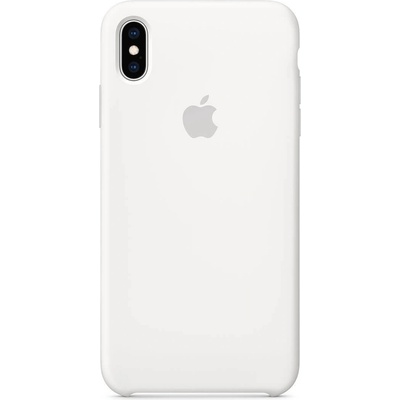 Apple Silicone Case - оригинален силиконов кейс за iPhone XS Max (бял)