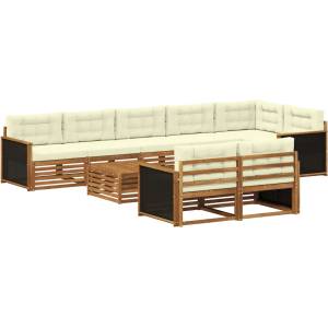 vidaXL Комплект дивани за открито 9 бр (3383523)