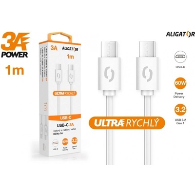 Aligator KALP3AUCUCWH Datový POWER 3A, USB-C/USB-C