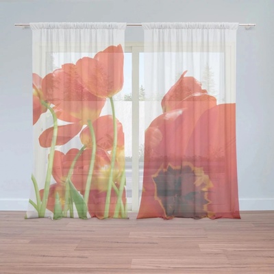 Záclony Tulipány: 2 ks - 150x250 cm - Sablio