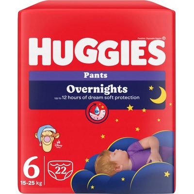 Huggies Overnights Pants 6 15-25 kg 22 ks