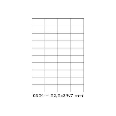 CDRmarket ETR0ECO0304A4100 samolepiace etikety 52,5 x 29,7 mm, 40 etiket, A4, 100 listů, biela