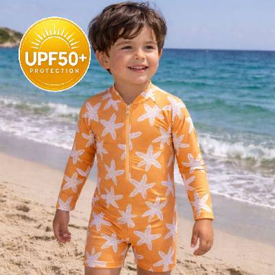 Swim Essentials Детски цял бански с UPF50+ защита и дълги ръкави - "Sea Star (SWE-2023SE790)