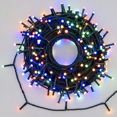 XmasKING LED řetěz 25m solární / trafo 230V venkovní 500 LED, vícebarevný