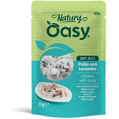 Oasy Cat Natury Soft Jelly Adult Kuřecí filety s tuňákem v želé 70 g