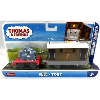 Fisher Price Motorizovaná lokomotiva Toby s vagónem HYN30