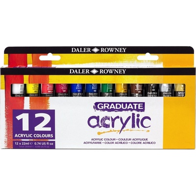 Daler-Rowney Graduate Комплект акрилни бои 12 x 22 ml (123900012)