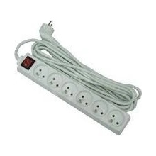 Powergarden Kabel prodlužka PP6 220V 10m 6zás. + vypínač PP6K-10