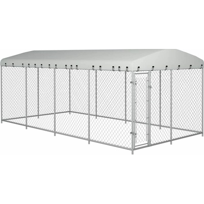 vidaXL Venkovní psí kotec se střechou 7,600 x 3,800 x 2,3 m 9799.144937