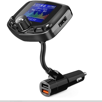 TeckNet F38 Bluetooth FM Transmitter EBH01038 - блутут FM трансмитер и зарядно за кола за мобилни устройства (черен)
