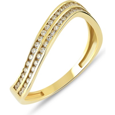 Lillian Vassago Zlatý prsten se zirkony LLV06 GR017